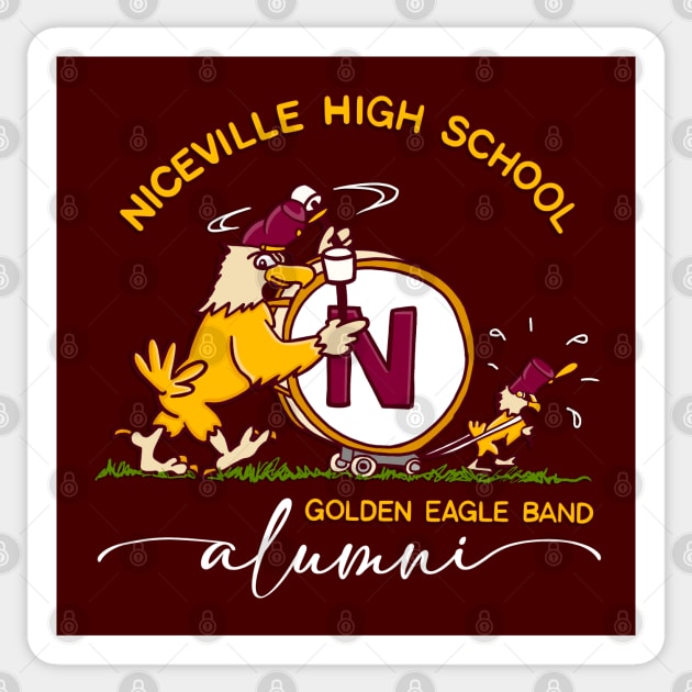 Alumni - Niceville High Retro Golden Eagle Band Sticker by Rocket Girl
